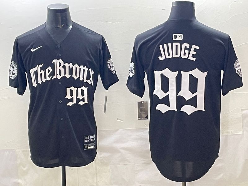 Men 2025 New York Yankees #99 Judge Black Five generations Joint Name Nike MLB Jersey style 37